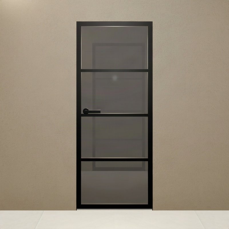 Алюминиевая дверь Slim — 3D-модель Invisible Doors, вид в стене