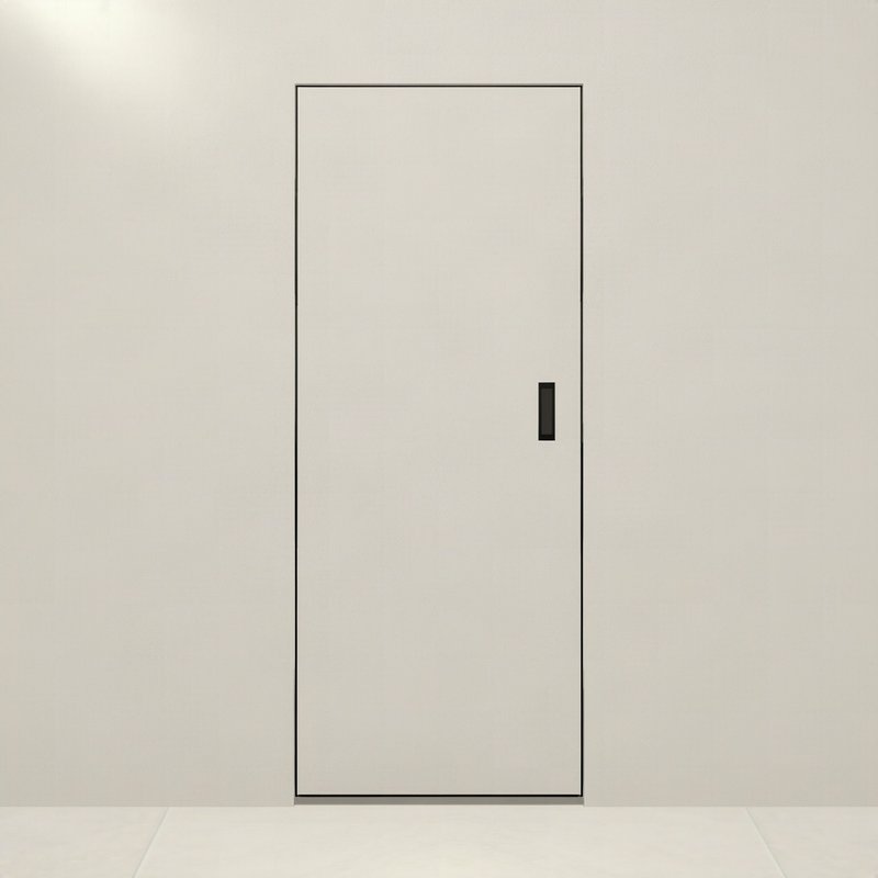 Скрытая система пенал — 3D-модель Invisible Doors, вид в стене