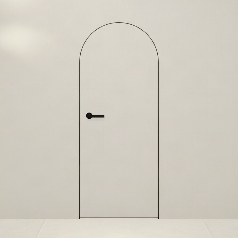 Скрытая арочная дверь — 3D-модель Invisible Doors, вид в стене